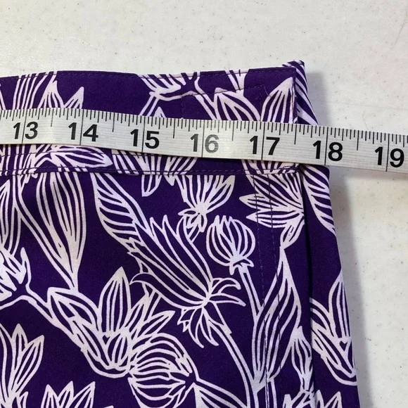 Floral Purple Mini Skirt - Picture 6 of 7
